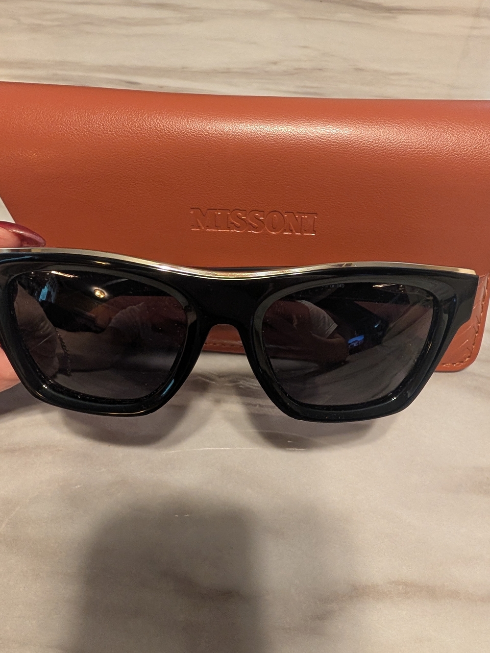 Missoni Black Brand New Sunglasses with Brown Case